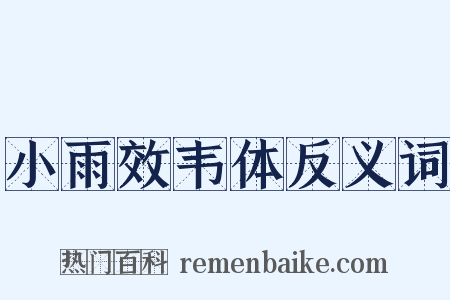 小雨效韦体反义词是什么意思的图片